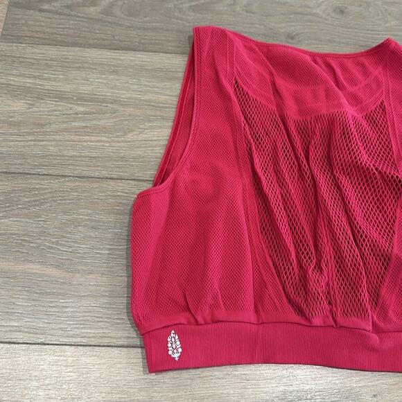 FP MOVEMENT Pink Running Through My Mind Sleevless Cropped Tank Top Size Small - Picture 6 of 11